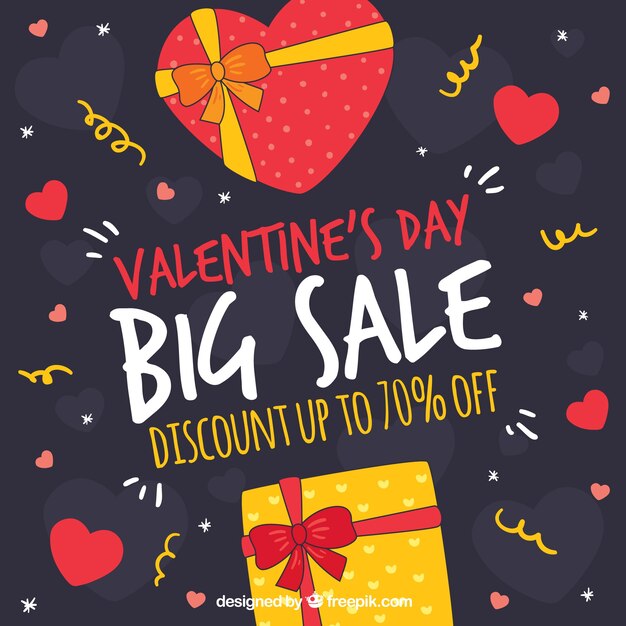 Valentine sale background