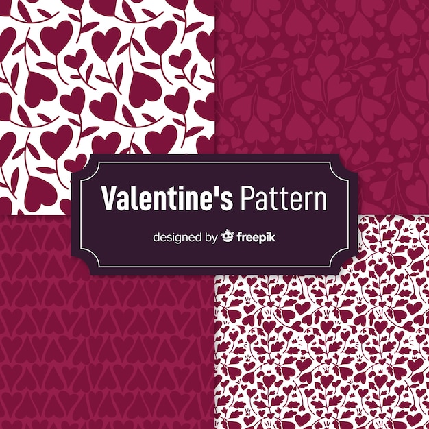 Valentine silhouettes pattern collection