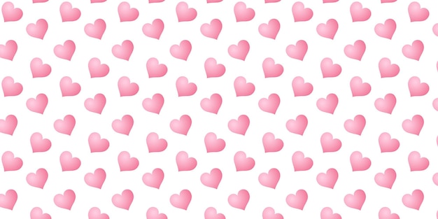 Valentine small hearts pattern background pink, red, and white free vector