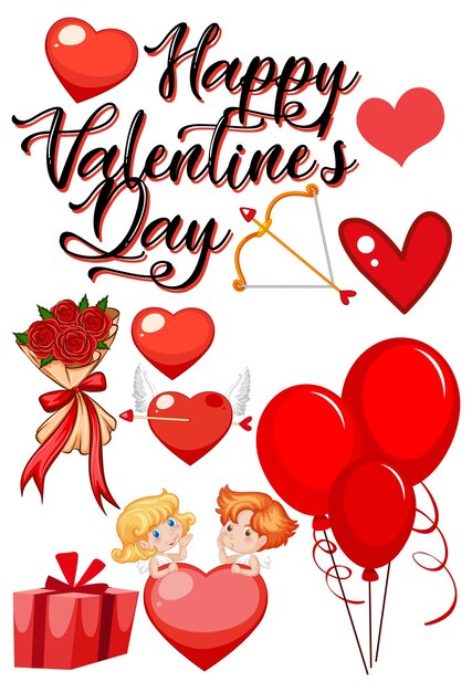 Valentine theme with many hearts