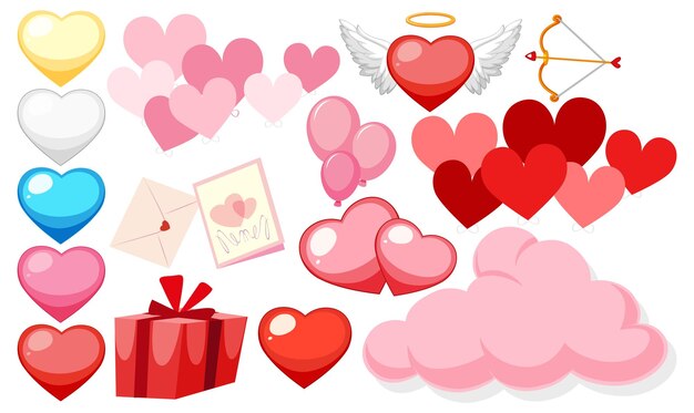 Valentine theme with many hearts