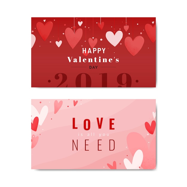 Free vector valentines card design