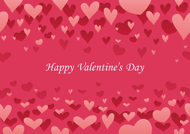valentines day abstract seamless background with a translucent heart pattern, vector illustration.