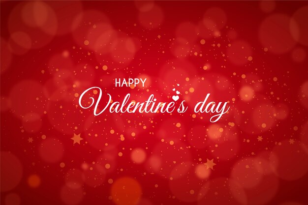Valentines day background with blurred dots