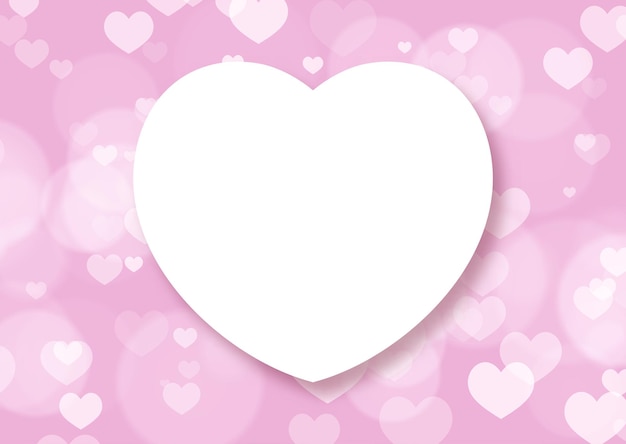 Free vector valentines day background with bokeh lights and hearts design