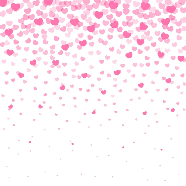 Free Vector valentines day background with cascading hearts design