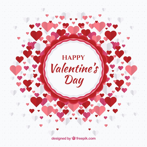 Free vector valentines day background with hearts