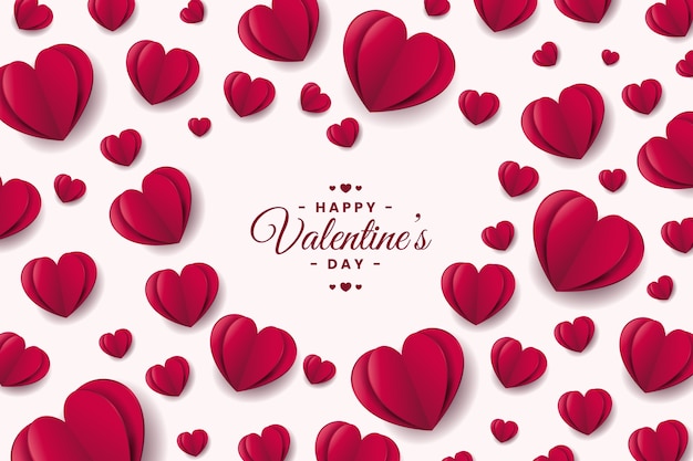 Valentines day background with hearts