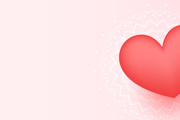 Free vector valentines day background with red heart