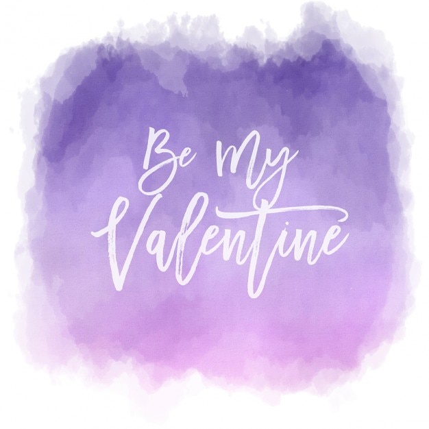 Free vector valentines day background with watercolor effect