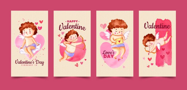 Valentines day celebration instagram stories collection