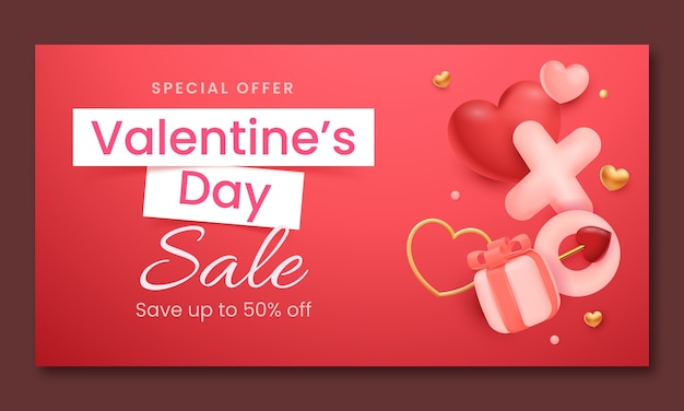 Valentines day celebration social media promo template