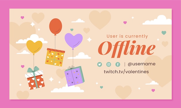 Valentines day celebration twitch background