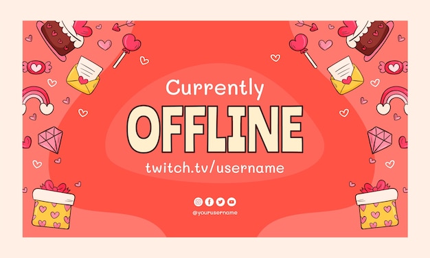 Valentines day celebration twitch background