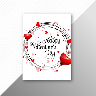 Valentines day colorful hearts card creative template design