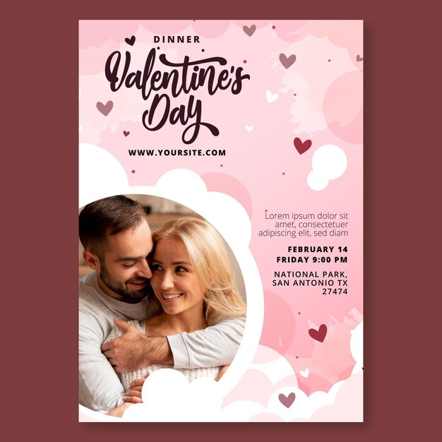 Valentines day flyer template