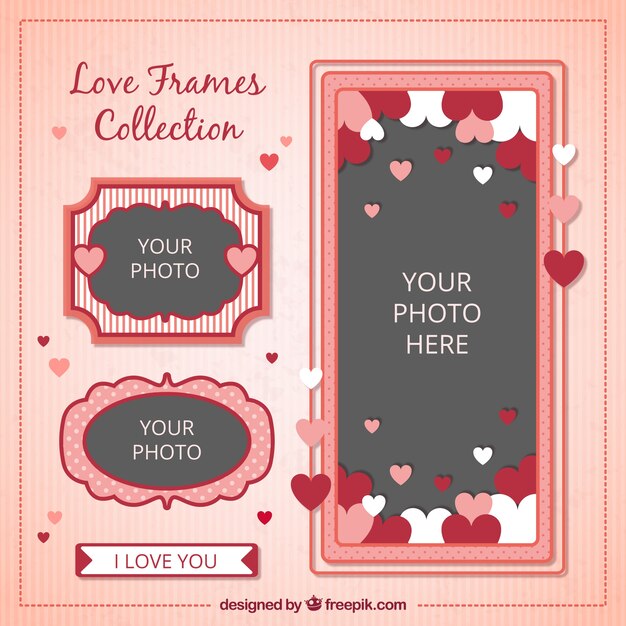 Valentines day frame collection