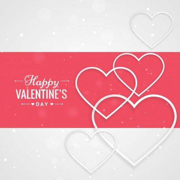 Free vector valentines day greeting with hearts