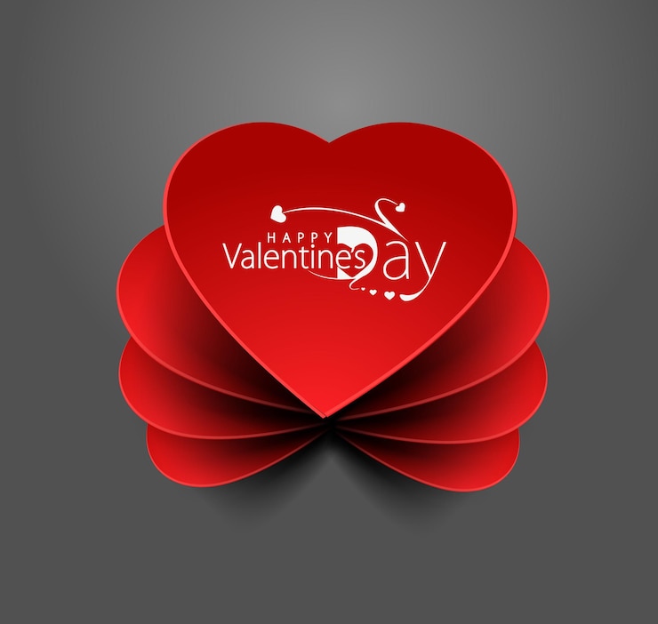 Free Vector valentines day heart background vector illustration