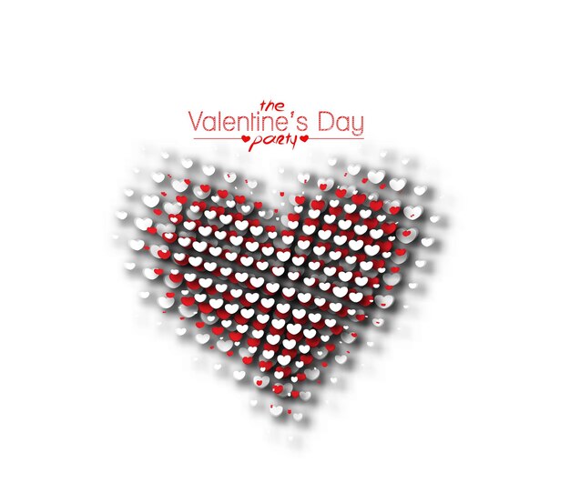 Valentines day Heart Background Vector Illustration