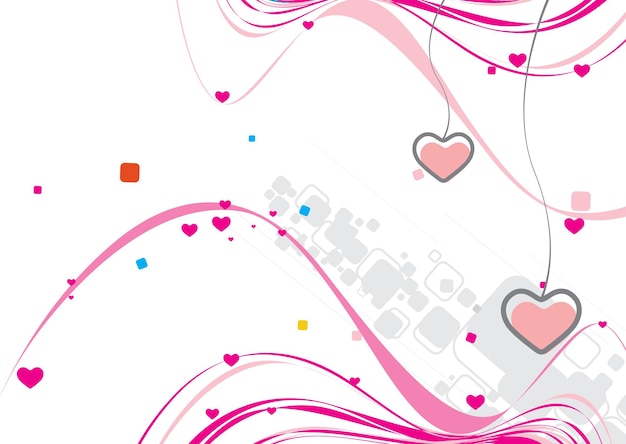 Free vector valentines day heart logo design vector illustration