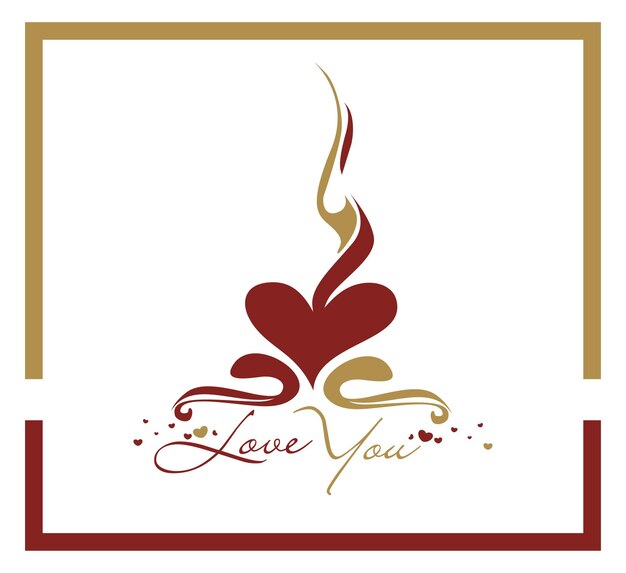Valentines day Heart Logo Design Vector Illustration