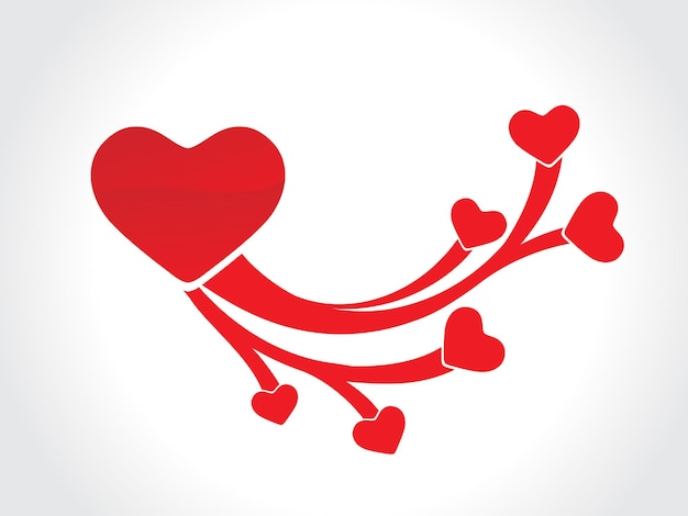 Valentines day Heart Logo Design Vector Illustration