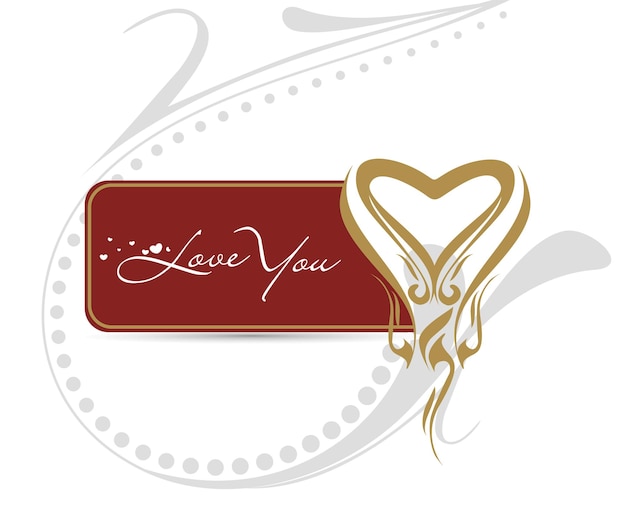 Valentines day heart logo design vector illustration