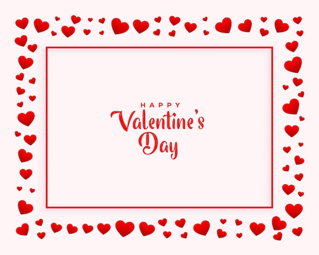 Free vector valentines day hearts frame decorative background