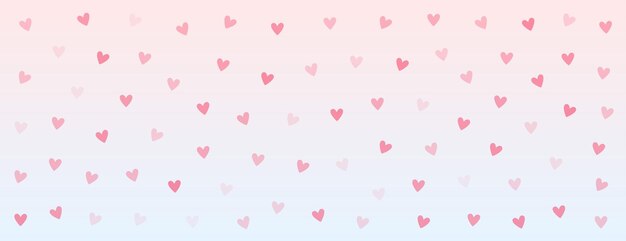 Valentines day hearts pattern banner design