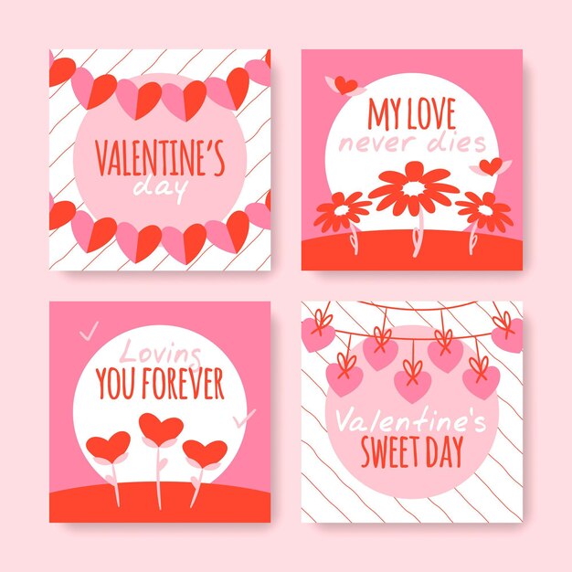 Valentines day instagram post collection
