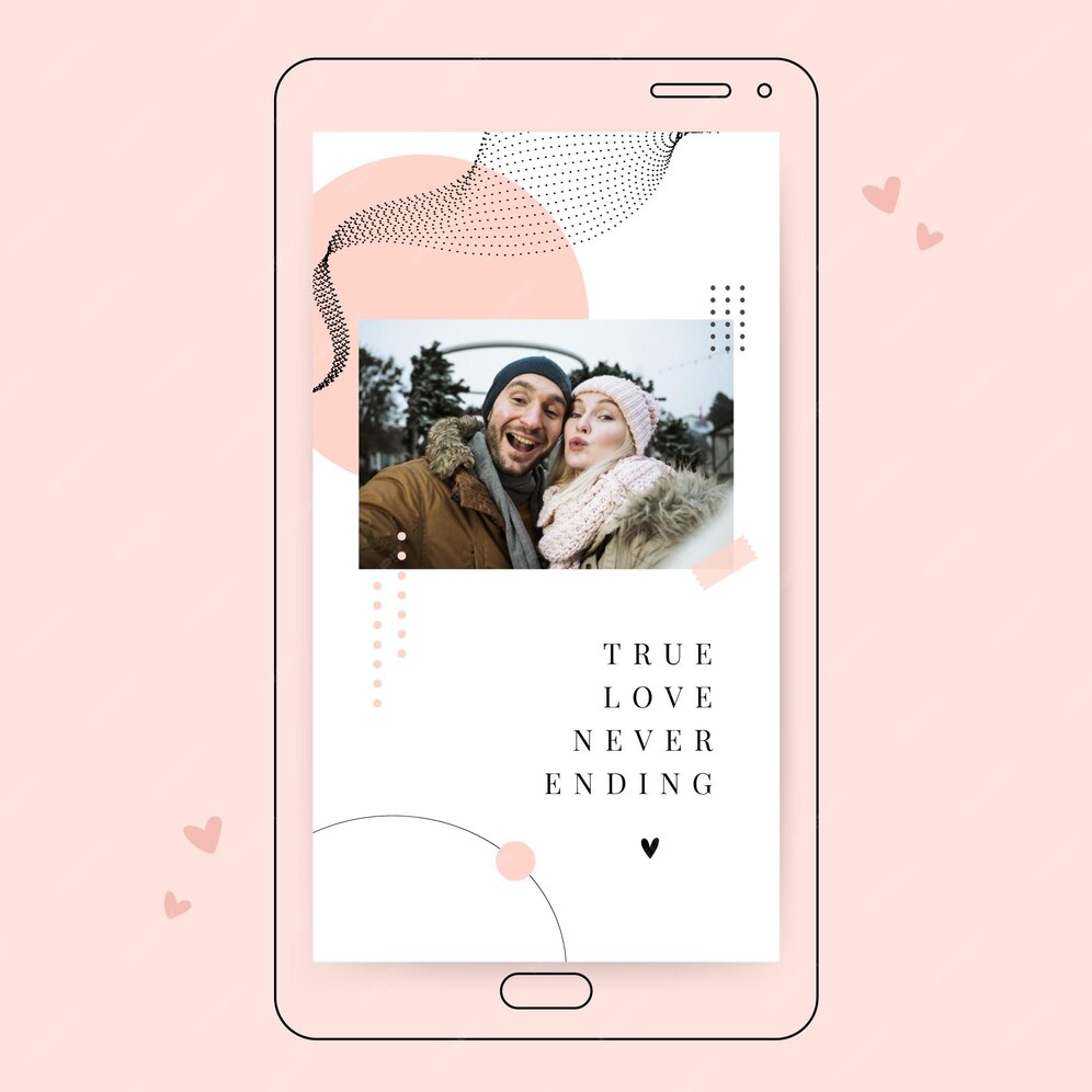 Free Vector Valentines day instagram story template