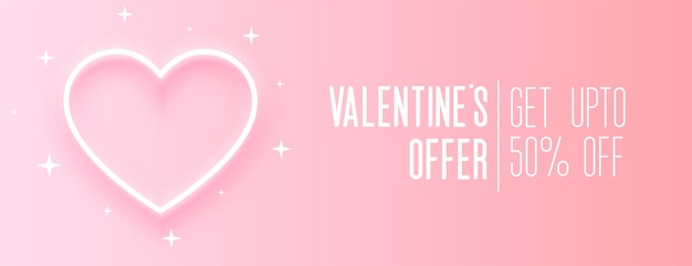Offerte di san valentino e vendita banner rosa design
