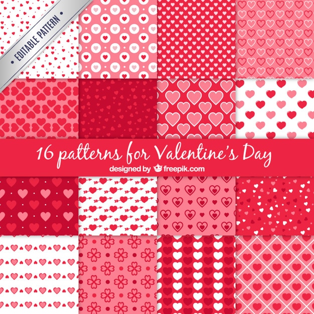 Valentines day patterns collection