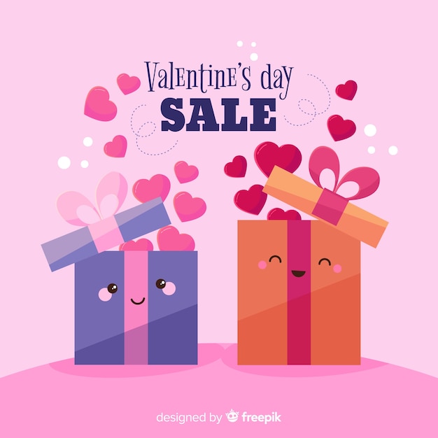 Valentines day sale background