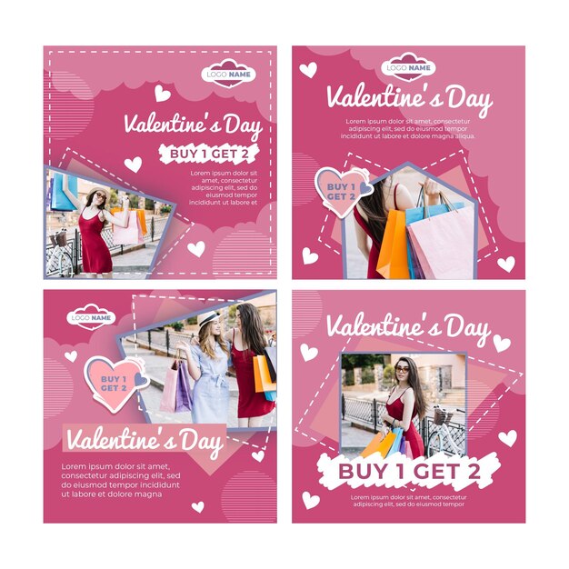 Valentines day sale instagram post collection