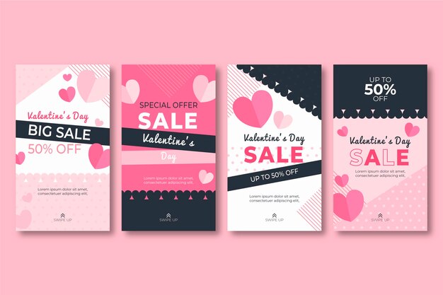 Valentines day sale instagram stories collection