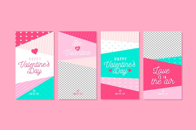 Free vector valentines day sale story collection