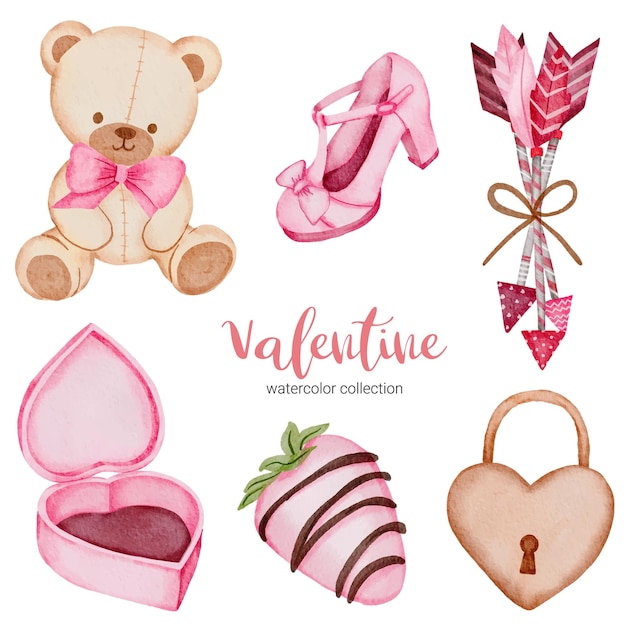 Free vector valentines day set elements