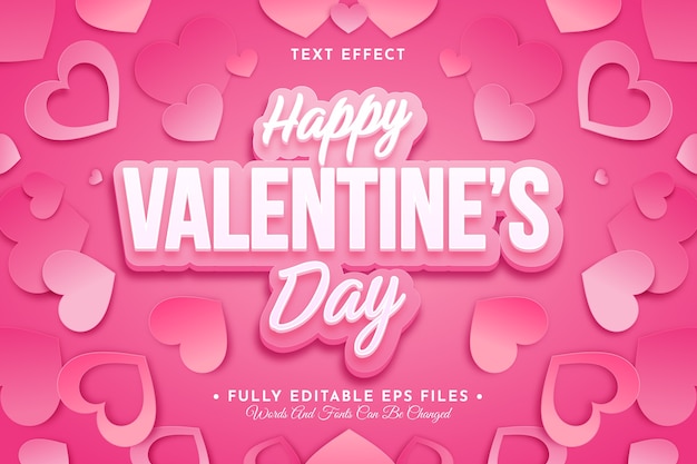 Free vector valentines day text effect