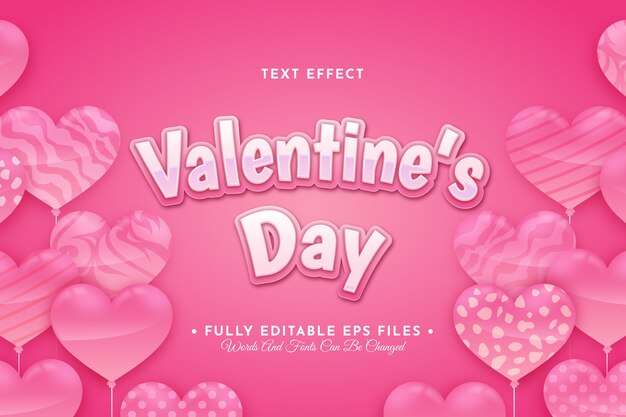 Free vector valentines day text effect