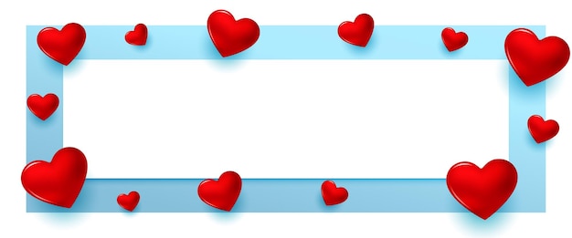 Free vector valentines day wishes and messages banner with text space