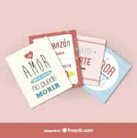 Free vector valentines phrases pack