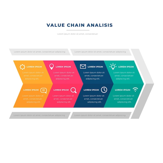 Value chain chart concept