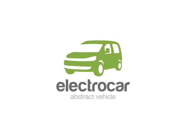 Van car delivery Logo icon. Negative space style.