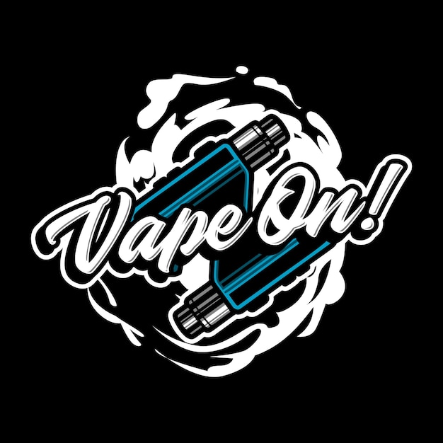 Vapeマスコットロゴイラスト プレミアムベクター