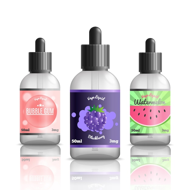 Бесплатное векторное изображение vaping identity realistic set