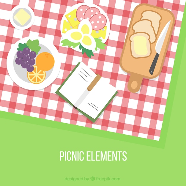 Varied picnic background