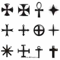 Free vector variety of black crosses