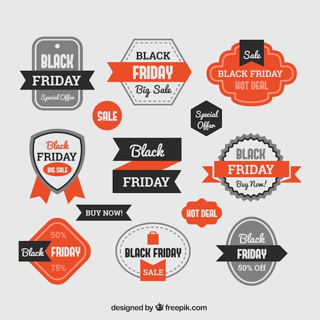 Free vector variety of black friday badges